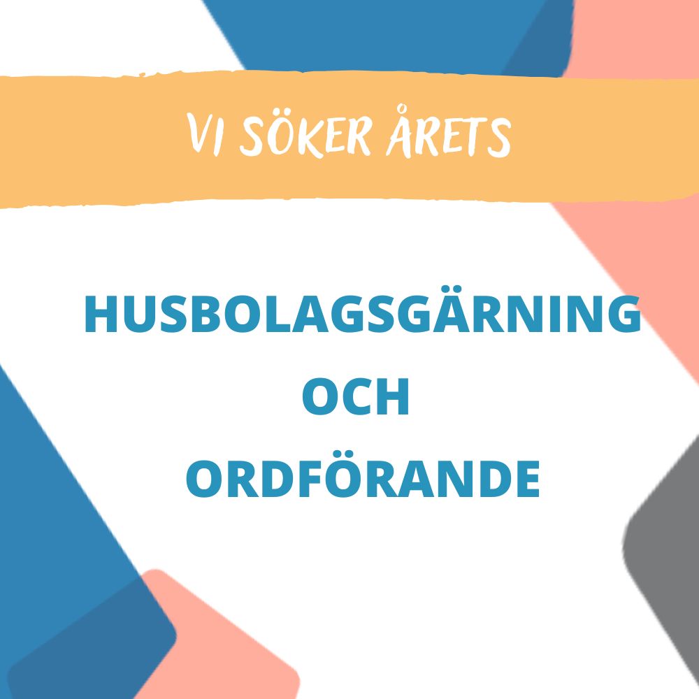 Klicka på bilden och föreslå årets husbolagsgärning och styrelseordförande! Vinnarna belönas på Fastighetsdagen i Österbotten.